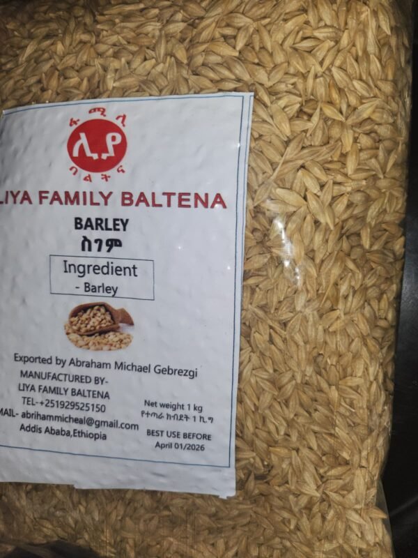 LIYA FAMILY BALTENA BARLEY/ ስገም እኽሊ 1kg