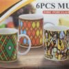 6 Cultural Pattern Mug Set / ኩባያ መስተይ ሲራሚክ 6 ሓባ